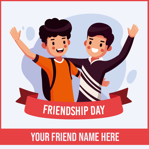 Write Name on Happy Friendship Day 2021 Greeting Card