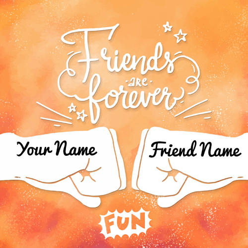 Amazing Friendship Day Greeting Card With Your Name