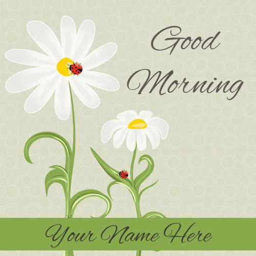 Have a Nice Morning Wishes Floral Greeting With Name