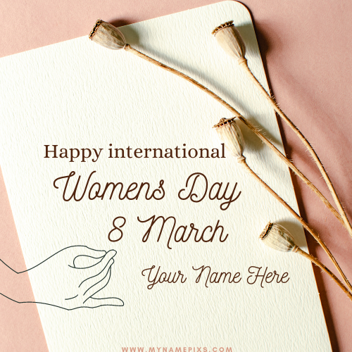 Happy Womens Day Romantic Note Image With Your Name