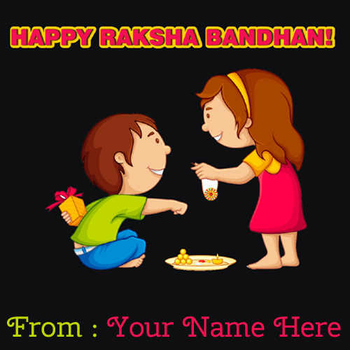 Create Custom Greetings With Name of Raksha Bandhan