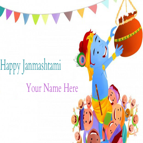 Write Name On Happy Janmashtami 2015 Name Picture
