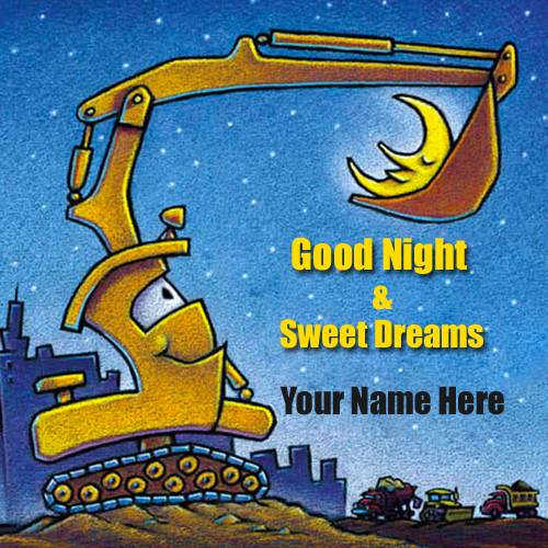 Good Night Sweet Dream Professional Greeting With Name