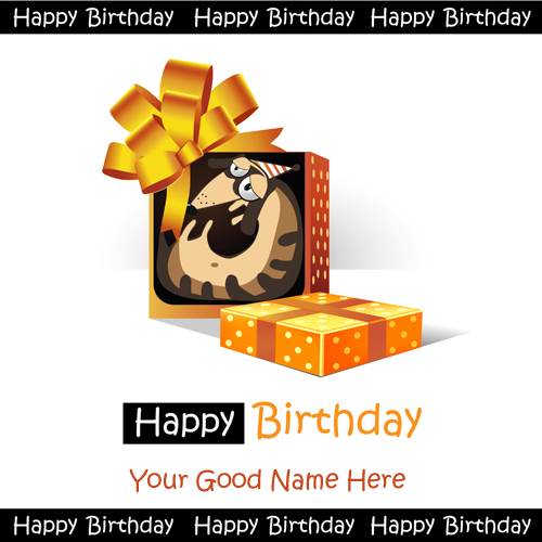 Write Name on Birthday Wishes Funny Gift Greeting Card