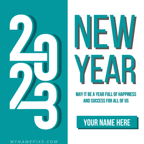 Happy New Year 2023 Happiness Greeting With Name
