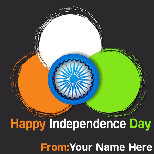 Happy Independence Day Greeting Name Pictures 
