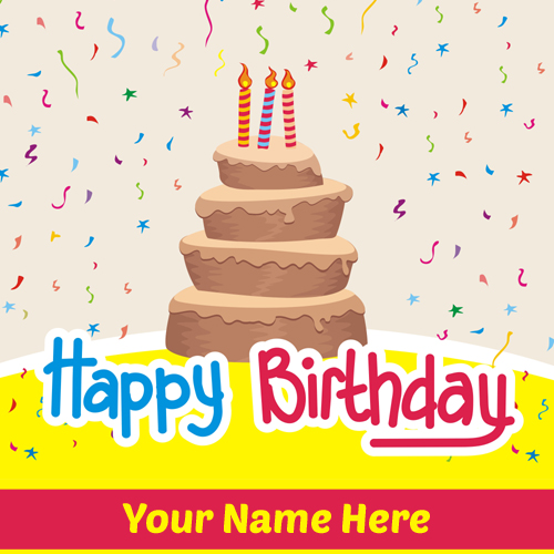 Happy Birthday Wish Card For Dear Friend With Your Name