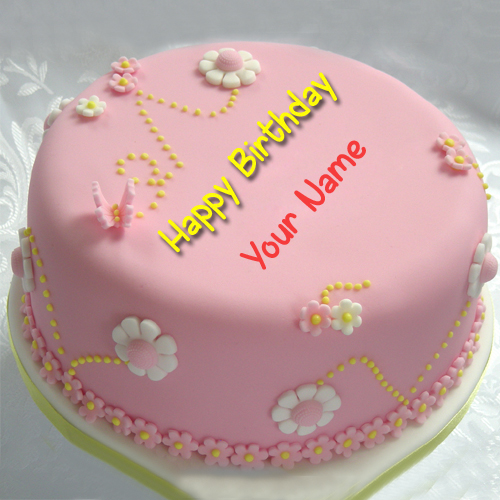Happy Birthday Surprise Fragrant Blossom Cake With Name