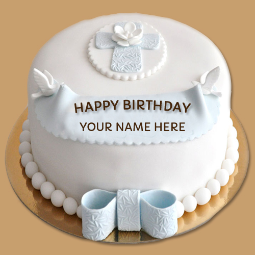 Print Custom Name on Best Wishes Birthday Cake