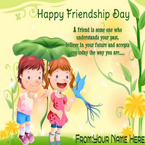 Write Your Name On Happy Friendship Day Best Wishes Pic