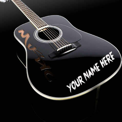 Write Your Name On Cool Guitar Picture Online Free