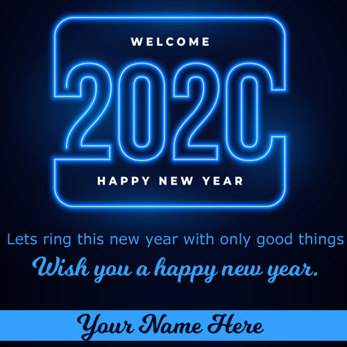 Welcome 2020 New Year Wishes Quote Greeting With Name