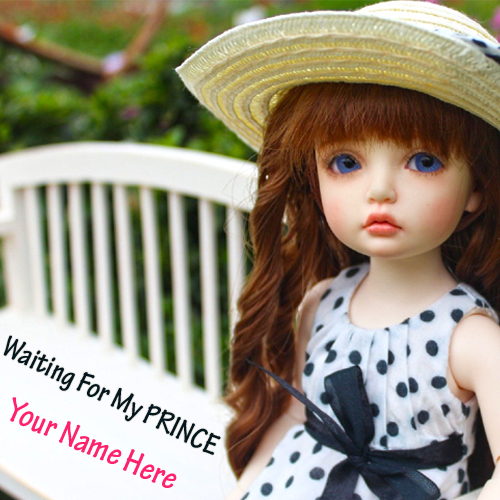 Waiting For My Prince Cute Alone Doll Picture With Name