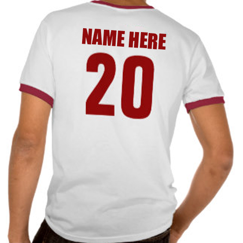 Write Your Name on White Polo T shirt For Men
