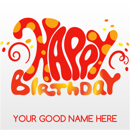 Write Name on Happy Birthday Card and Send on Whatsapp