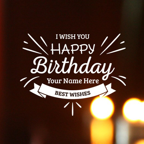 Beautiful Lettering Card For Birthday Wishes With Name