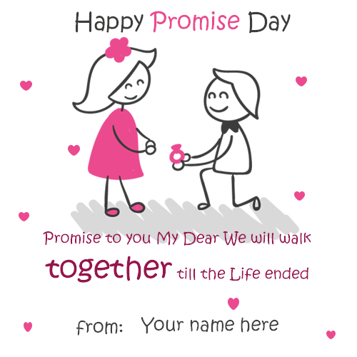 Happy Promise Day Quote Greeting With Your Name