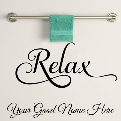 Write Name on Pics For Relax Vinyl Wall Sticker Art