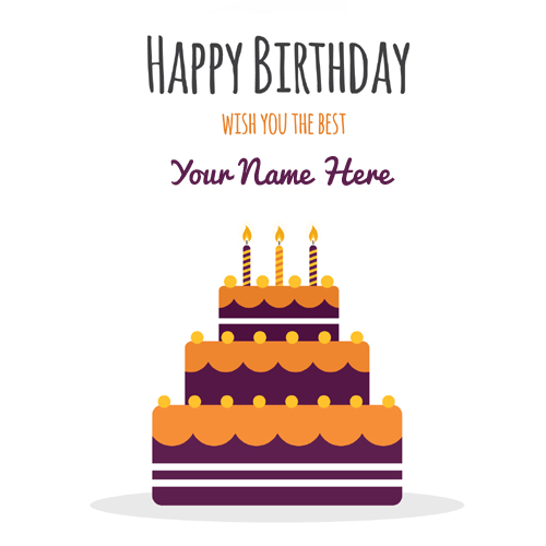 Happy Birthday Cake Illustration Pics With Your Name