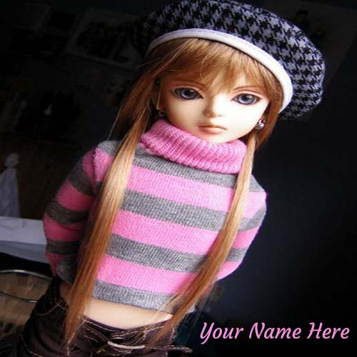 Write Your Name On Stunning Doll Picture