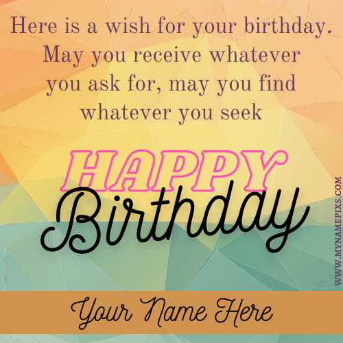 Whatsapp Status Pic For Happy Birthday Wishes With Name