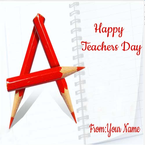 Write Your Name On Teachers Day Wishes Picture