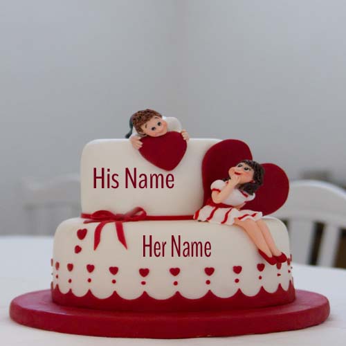 Write Couple Name On Love Greetings Online