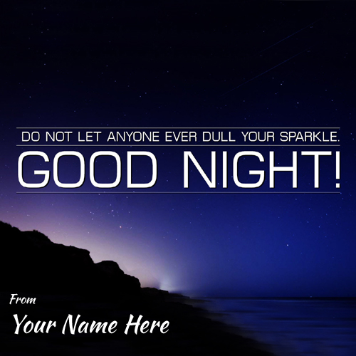 Write Your Name On Beautiful Good Night Wishes Picture