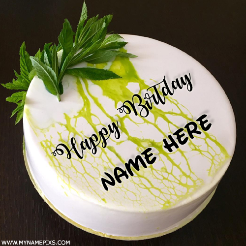 Lovely White Chocolate Creamy Birthday Cake With Name