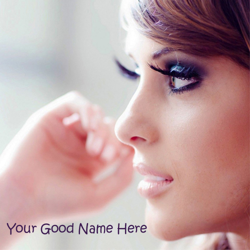Write Name on Cute Girl Waiting For You