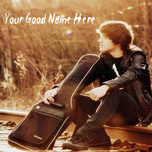 Write Your Name On Cute Boys With Guitar