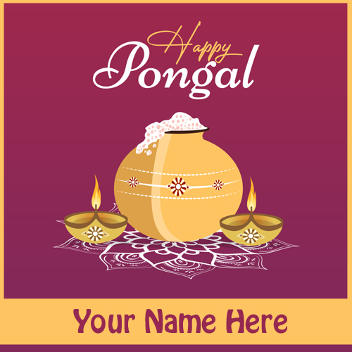 Happy Pongal 2022 Festival Wishes Greeting With Name