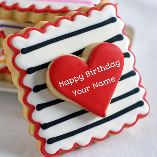 Write Name on Yummy Cookies Birthday Cake