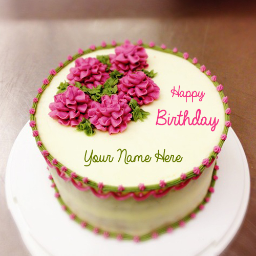 Write Name on Carrot Birthday Cake with Buttercream