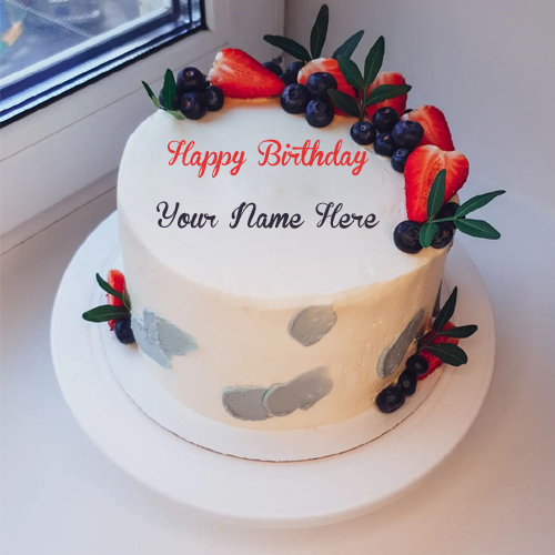 Delicious Blackberry and Strawberry Cake With Your Name