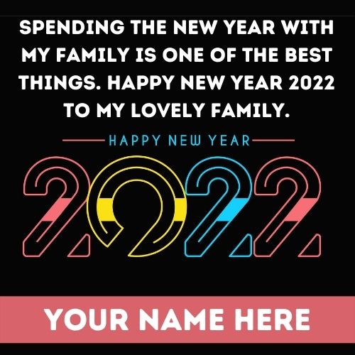 Happy New Year 2022 Illustration Image With Your Name