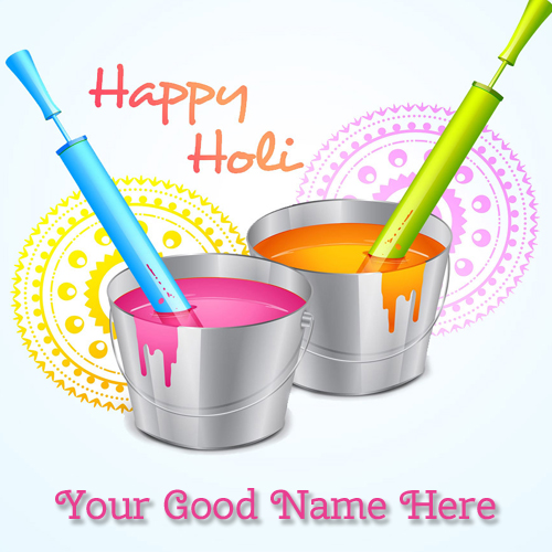 Happy Holi 2015 Greetings With Your Name Online