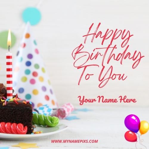 Birthday Wishes Cute Greeting Card With Friend Name