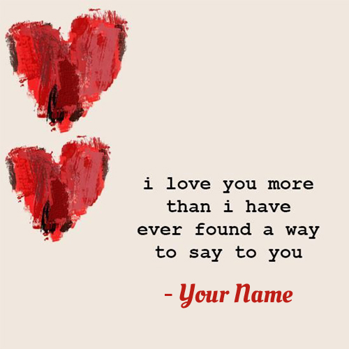 Write Name on Cute I Love You Note Profile Pics