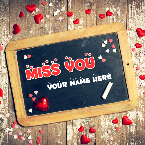 I Miss You Beautiful and Designer Greeting With Name