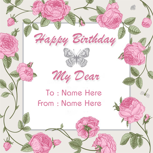 Create Custom Birthday Wishes Greeting Card With Name