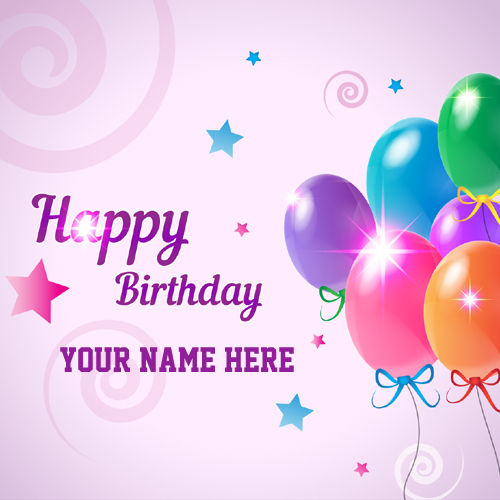 Happy Birthday Celebration Greeting With Custom Name