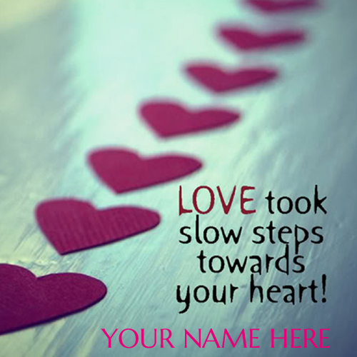 Write Name on Love Quote Profile Pics With Purple Heart