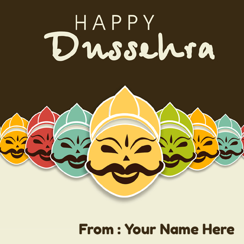 Write Name on Vijyadashami Festival Greetings Free