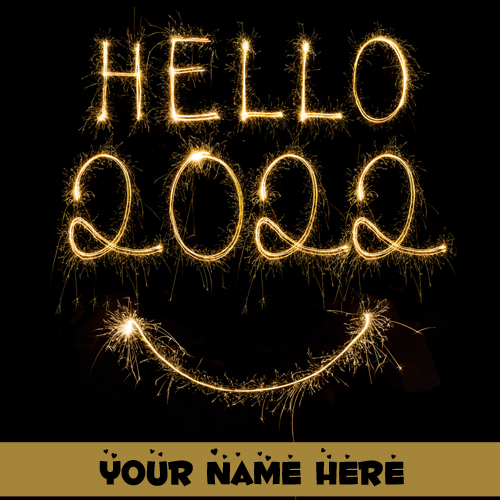 Hello and Welcome 2022 New Year Greeting With Name