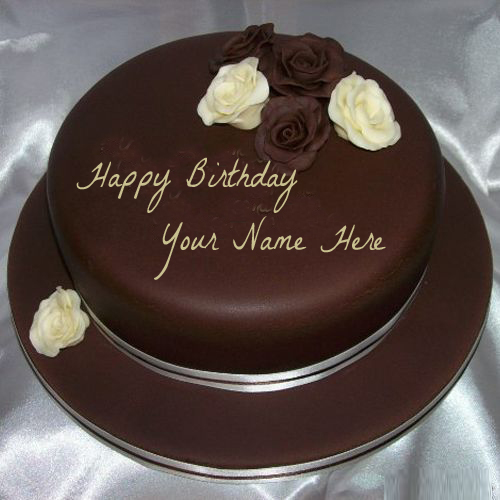 Write Your Name On Boston Cream Pie cakes Pictures