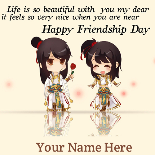 Write Your Name On Friendship Day Nice Dolls wishes Pic