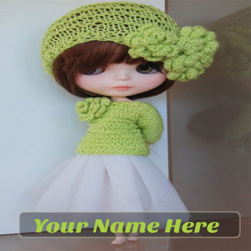 Write Your Name On Small Cute Baby Doll Pic Online Free