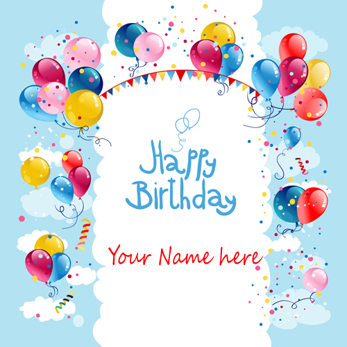 Write Your Name On Beautiful Birthday Wishes Cards