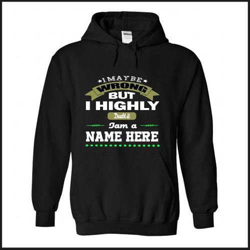 Trendy Black Stylish Hoodie For Mens With Your Name